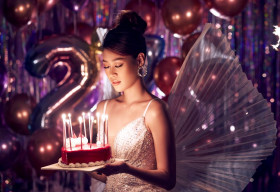 Khánh Vân hoá thân thành nàng tiên Tinker Bell mừng tuổi 27