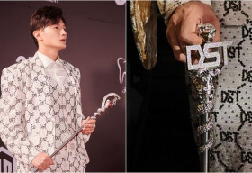 Dược sĩ Tiến chơi trội với quyền trượng đầy kim cương trên thảm đỏ