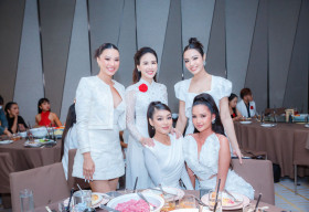 Top 3 Hoa hậu Hoàn vũ Việt Nam 2022 vui mừng hội ngộ nhau