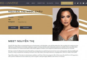 Lộ diện hình ảnh profile chính thức của Ngọc Châu trên trang chủ Miss Universe