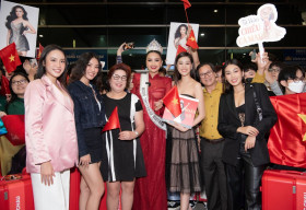 Ngọc Châu mang 6 vali đồ, xin vội ‘áo vía của mẹ’ lên đường sang Mỹ thi Miss Universe