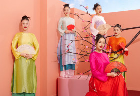 Top 3 Hoa hậu Hoàn vũ Việt Nam 2022 rực rỡ sắc xuân mừng Tết 2023