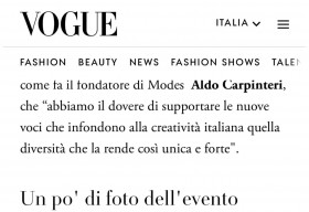NTK Phan Đăng Hoàng được Vogue Ý khen ngợi