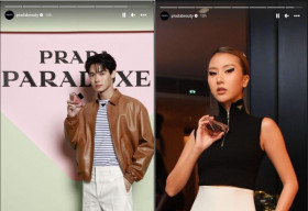 Quỳnh Anh Shyn song hành cùng Win Metawin lên sóng instagram story của Prada