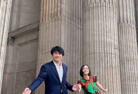 ‘Bộ ba’ Hà Phương, Thái San và Trần Sang thả dáng tại Cung điện Buckingham