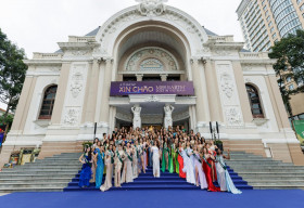 90 thí sinh Miss Earth 2023 hội ngộ, lộng lẫy đọ sắc thảm xanh