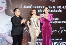 Hoa hậu Hoàng Thanh Nga tài trợ vương miện cho Mrs Globe Vietnam 2024 Nguyễn Ngọc Trang