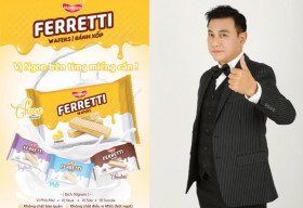 Hoàng Phúc thêm nghề tay trái kinh doanh bánh xốp Ferretti Wafers nhập khẩu
