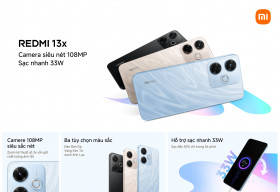 Xiaomi ra mắt Redmi 13x: Camera 108MP siêu nét, pin khỏe, sạc nhanh 33W, giá chỉ từ 4,29 triệu đồng