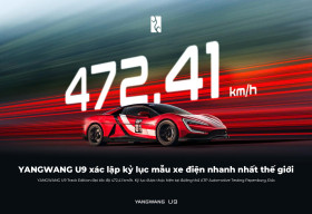 YANGWANG U9 xác lập kỷ lục mẫu xe điện nhanh nhất thế giới