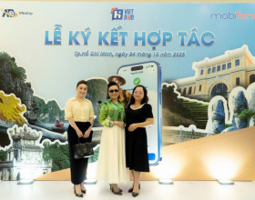 Cao Mỹ Kim cùng CEO Lê Phạm tham dự sự kiện kết nối MobiFone và VNeTrip