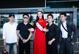 Trịnh Mỹ Anh được tặng vàng tại sân bay trước khi lên đường thi Miss Earth 2025