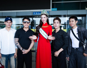Trịnh Mỹ Anh được tặng vàng tại sân bay trước khi lên đường thi Miss Earth 2025