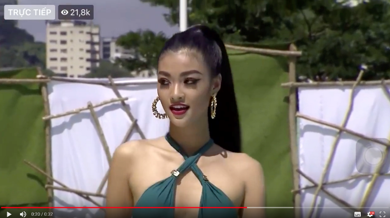 kieu loan 3 Á hậu Kiều Loan catwalk cực “bốc lửa” trong phần thi bikini
