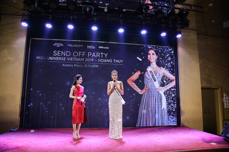 Hop bao Cong bo Hoang Thuy la dai dien Viet Nam tai Miss Universe 2019 21.11.2019 Miss Universe Vietnam 54 Hoàng Thùy mang cafe phin đi chinh chiến Miss Universe 2019