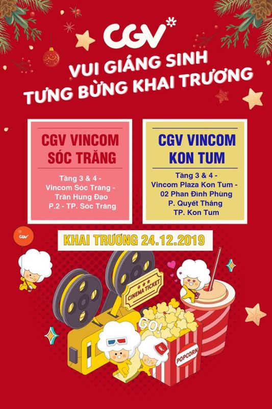 Poster Khai trương rạp CGV liên tục khai trương 2 cụm rạp chiếu phim trước thềm năm mới 2020