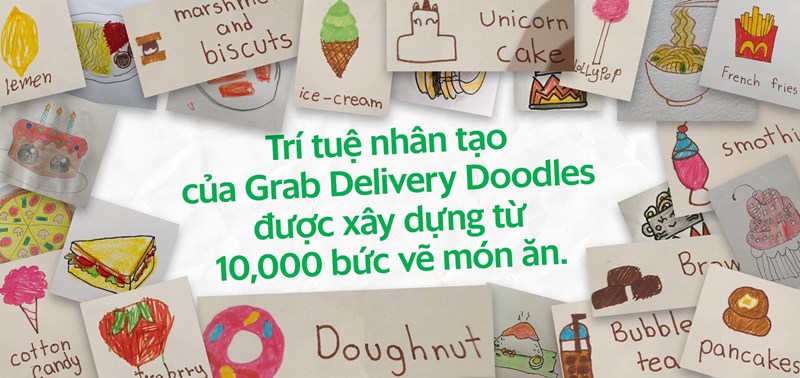 Delivery Doodles 1 Grab Delivery Doodles biến những bức vẽ của trẻ nhỏ thành món ăn nóng sốt