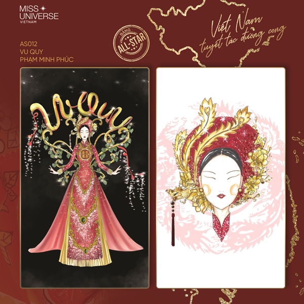 AS012 Tác giả Nàng Mây và Hồn Việt trở lại cuộc thi thiết kế trang phục dân tộc của Miss Universe 2020
