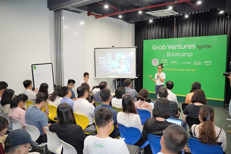 Bà Nguyễn Thái Hải Vân Giám đốc Điều hành Grab Việt Nam tại Bootcamp Grab khởi động Grab Ventures Ignite nhằm góp phần thúc đẩy hệ sinh thái khởi nghiệp Việt Nam 