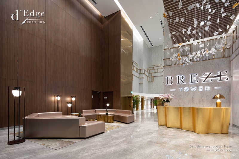 dEdge Breze Grand lobby d’Edge Thảo Điền gây ấn tượng với nhiều tiện ích đẳng cấp cho cư dân