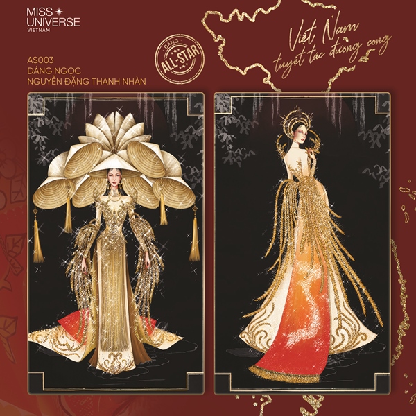 AS Dang Ngoc Lộ diện Top 8 cuộc thi Tuyển chọn thiết kế trang phục dân tộc cho Hoa hậu Khánh Vân tại Miss Universe 2020