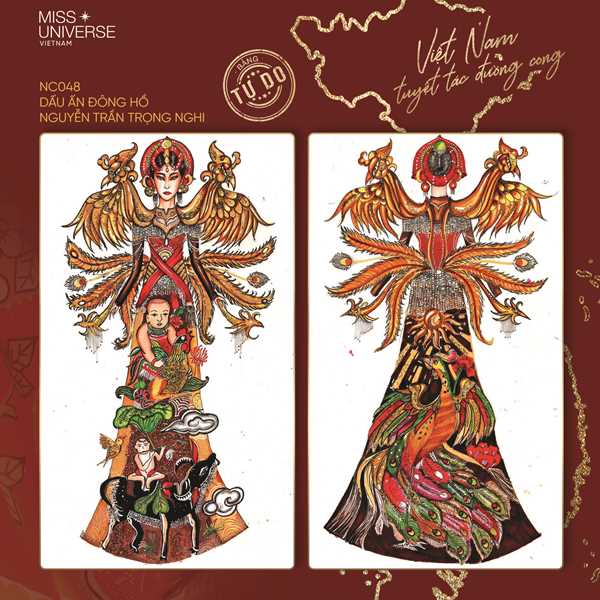 NC 11 Dau An Dong Ho Công bố Top 16 Bảng Tự Do cuộc thi thiết kế trang phục dân tộc tại Miss Universe 2020
