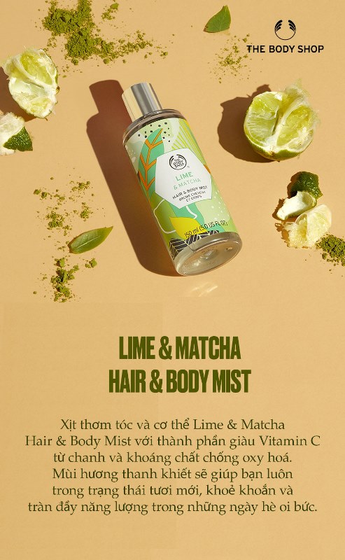 Press card FINAL Lime The Body Shop giới thiệu BST xịt thơm cho tóc và cơ thể mới
