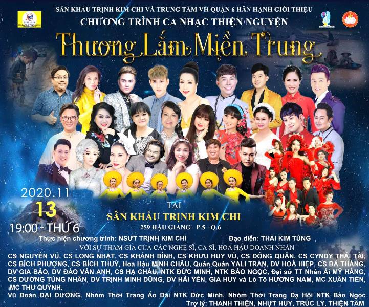 Trịnh Kim Chi 1 Trịnh Kim Chi tổ chức đêm nhạc Thương Lắm Miền Trung, đông đảo nghệ sĩ ủng hộ