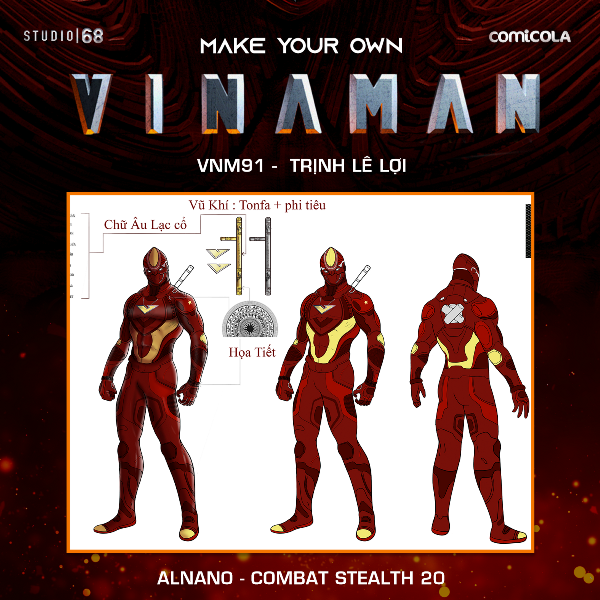 VNM091 Top 25 thiết kế trang phục siêu anh hùng VINAMAN chính thức lộ diện