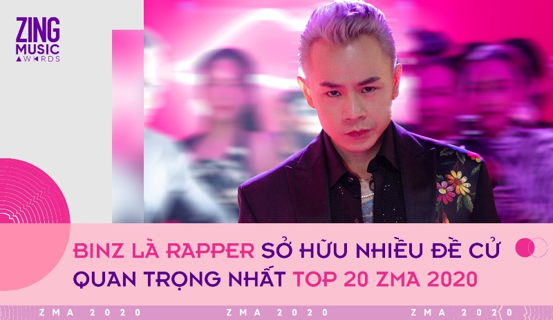 Top 20 ZMA 2020 3 Top 20 ZMA 2020: Binz là rapper có nhiều đề cử nhất, K ICM dẫn đầu