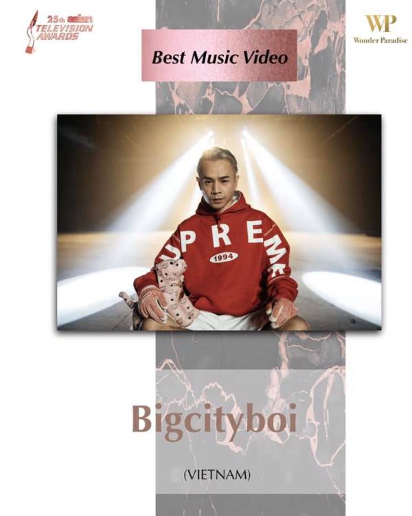 MV Bigcityboi Binz, Jack và Võ Đăng Khoa tranh tài tại Giải thưởng Truyền hình châu Á lần thứ 25