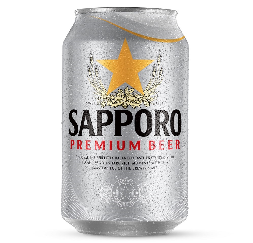 Bia Sapporo lon 330ml mặt trước Sapporo Việt Nam tung ra sản phẩm Sapporo Premium Beer đổi mới đột phá