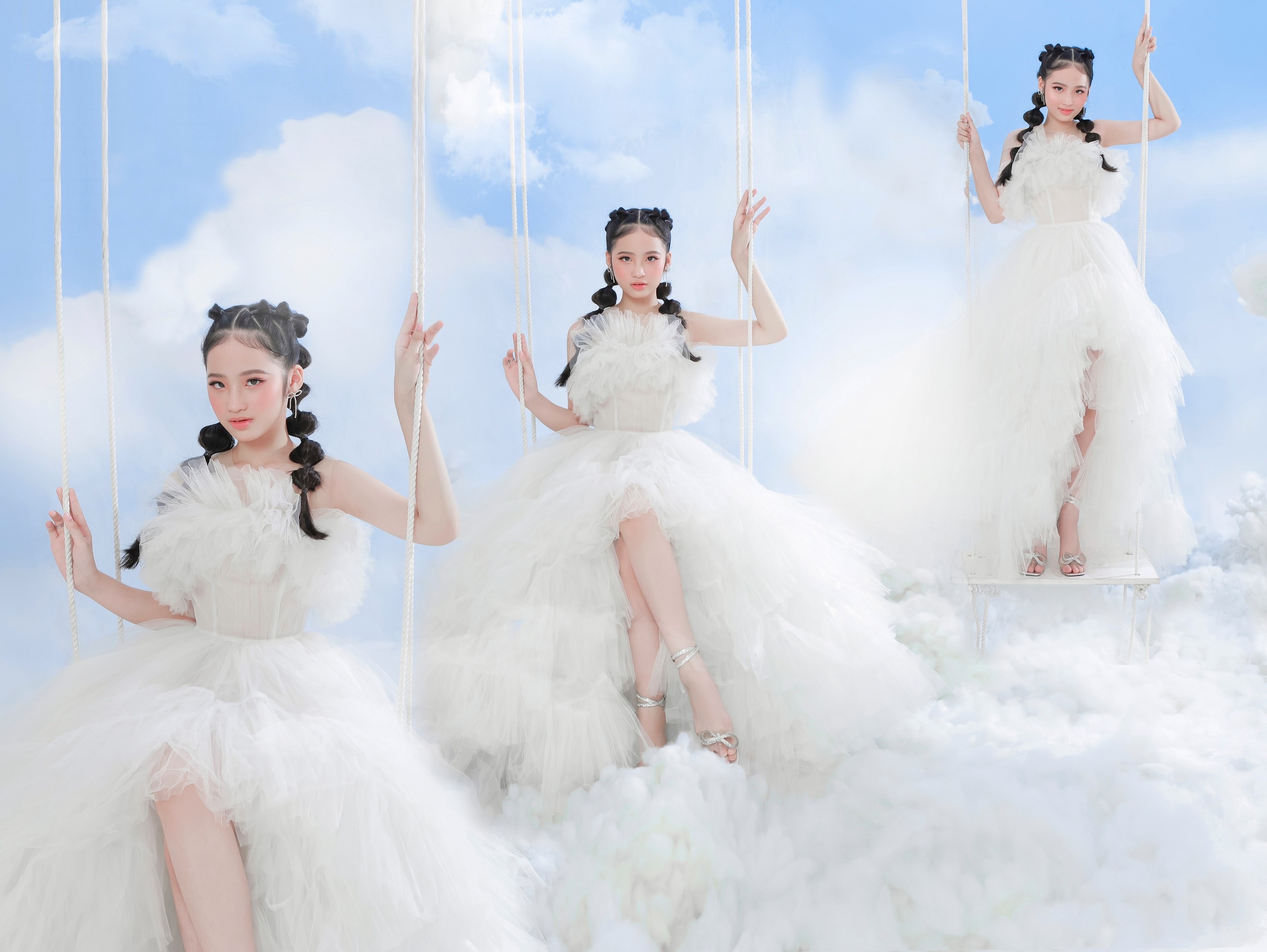 Baoha11 Mẫu nhí Bảo Hà tỏa sáng tinh khôi với bộ ảnh lấy concept mây trắng trong trẻo