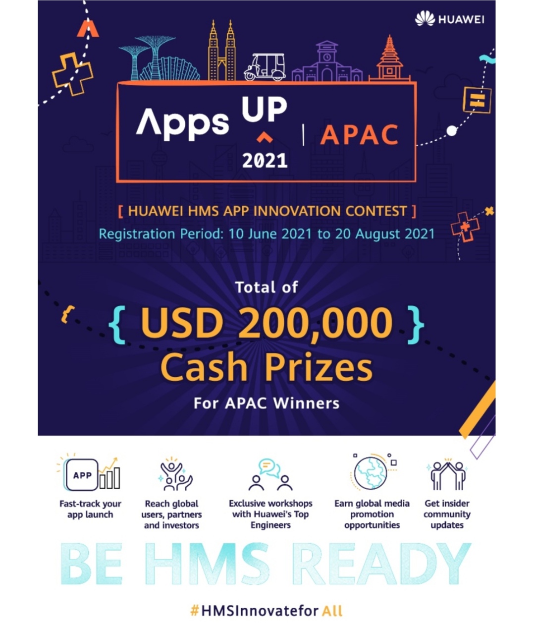 Screenshot 20210611 113021 Huawei Mobile Services phát động cuộc thi AppsUP lần 2 với giải thưởng trị giá 200.000 USD tại Châu Á   Thái Bình Dương