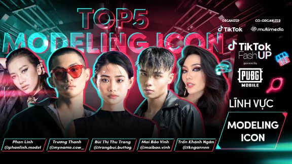 Top 5 thí sinh lĩnh vực Modeling Icon Top 20 chính thức lộ diện, cùng so tài tại TikTok FashUP Gala Night 2021