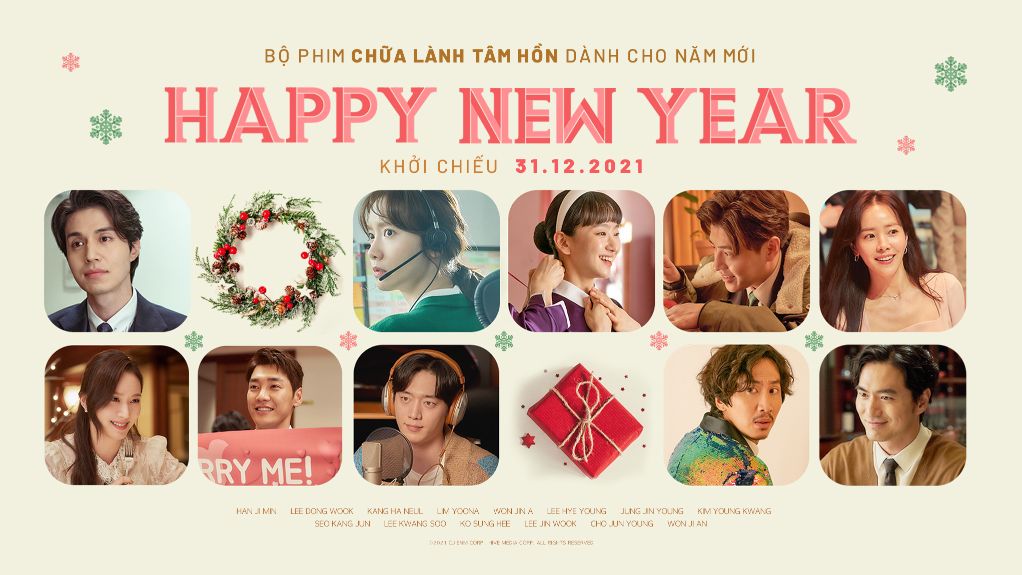 HPNY teaser poster W 1 Ra mắt đồng thời với Hàn Quốc, Happy New Year là món quà năm mới dành cho khán giả yêu điện ảnh