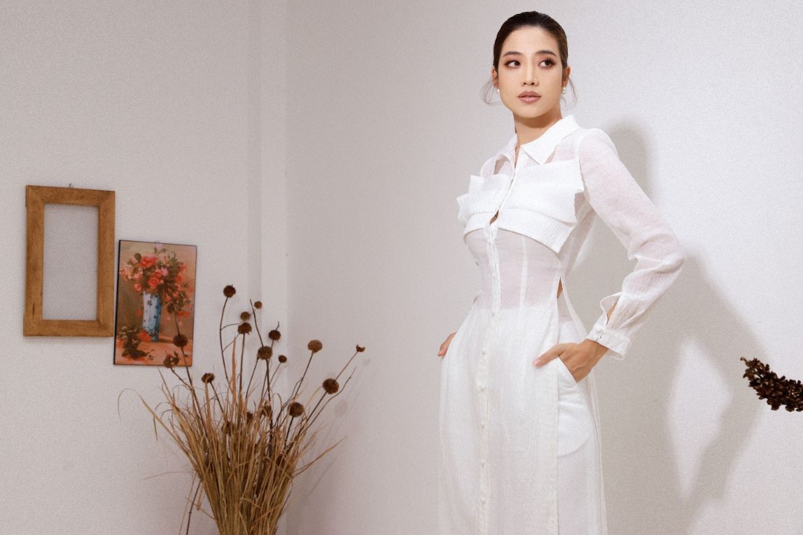 ninh hoang ngan 1 Hoa hậu Ninh Hoàng Ngân gợi ý các mẫu áo dài cách tân đẹp tinh tế cho mùa Tết 2022