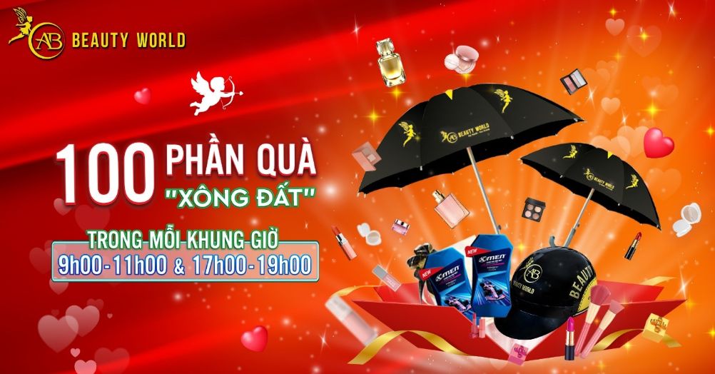 bauty world 3 AB Beauty World khai trương Siêu thị mỹ phẩm   chi nhánh Cộng Hoà: Cơ hội săn quà Valentine giá ưu đãi đến 60%