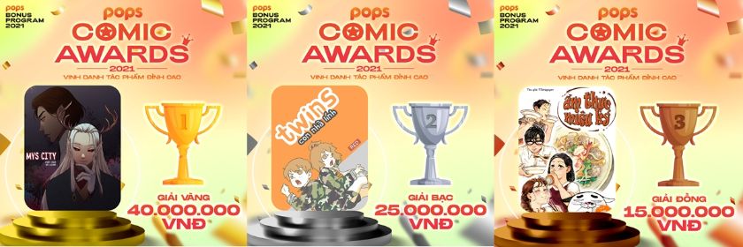 POPSBO2 POPS Comic Awards 2021 khép lại bằng chiến thắng đầy thuyết phục của các họa sĩ tài năng