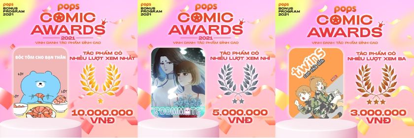 POPSBO4 POPS Comic Awards 2021 khép lại bằng chiến thắng đầy thuyết phục của các họa sĩ tài năng