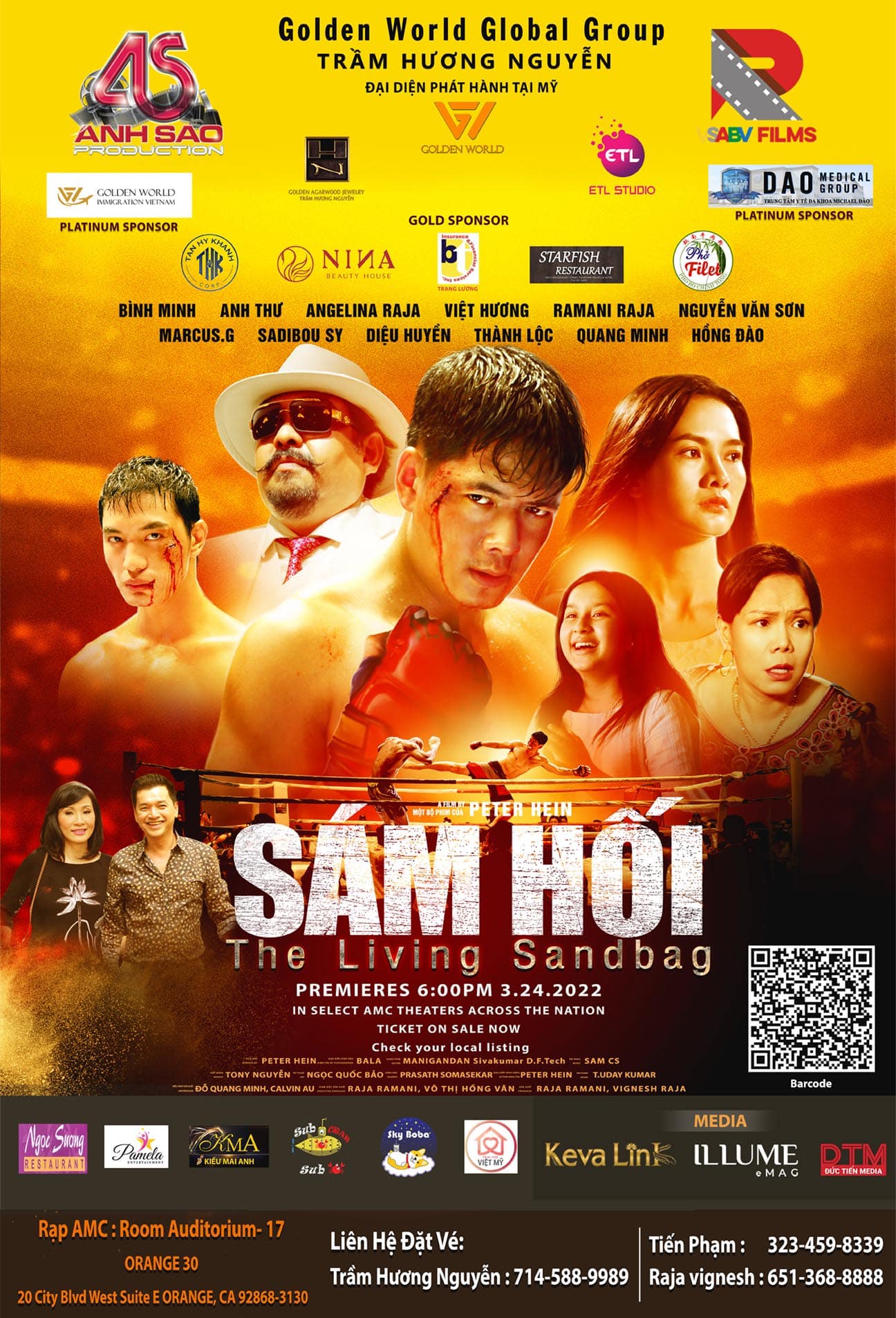 Sam Hoi tai My Bình Minh đến Mỹ gặp Nhà sản xuất Raja quảng bá phim Sám Hối