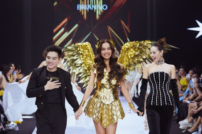 Brian Vo Top 71 Hoa hậu Hoàn vũ Việt Nam 2022 bùng nổ sàn diễn Vinawoman Fashion Show