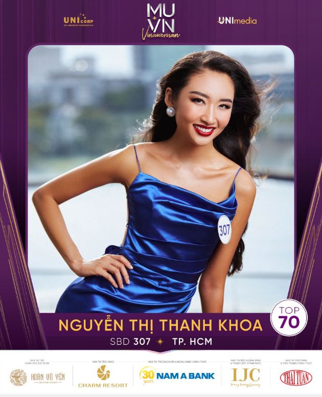 Nguyen Thi Thanh Khoa Hé lộ 10 thí sinh đầu tiên vào Top 70 Hoa hậu Hoàn vũ Việt Nam 2022