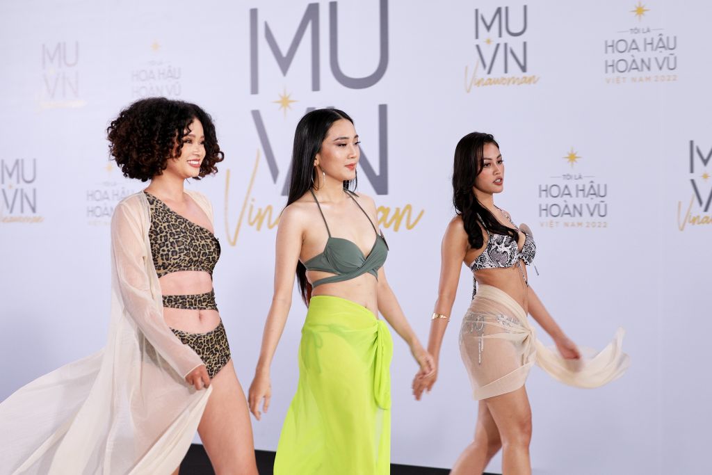 THÍ SINH TRÌNH DIỄN BIKINI 13 1 Tập 1 Hoa hậu Hoàn vũ Việt Nam 2022: 7 vé vàng quyền lực chính thức lộ diện