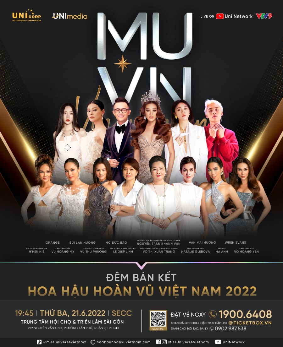 POSTER MUVN BANKET 1 Miss Universe 2005 Natalie Glebova sẽ xuất hiện trực tiếp tại Bán kết Hoa hậu Hoàn vũ Việt Nam 2022
