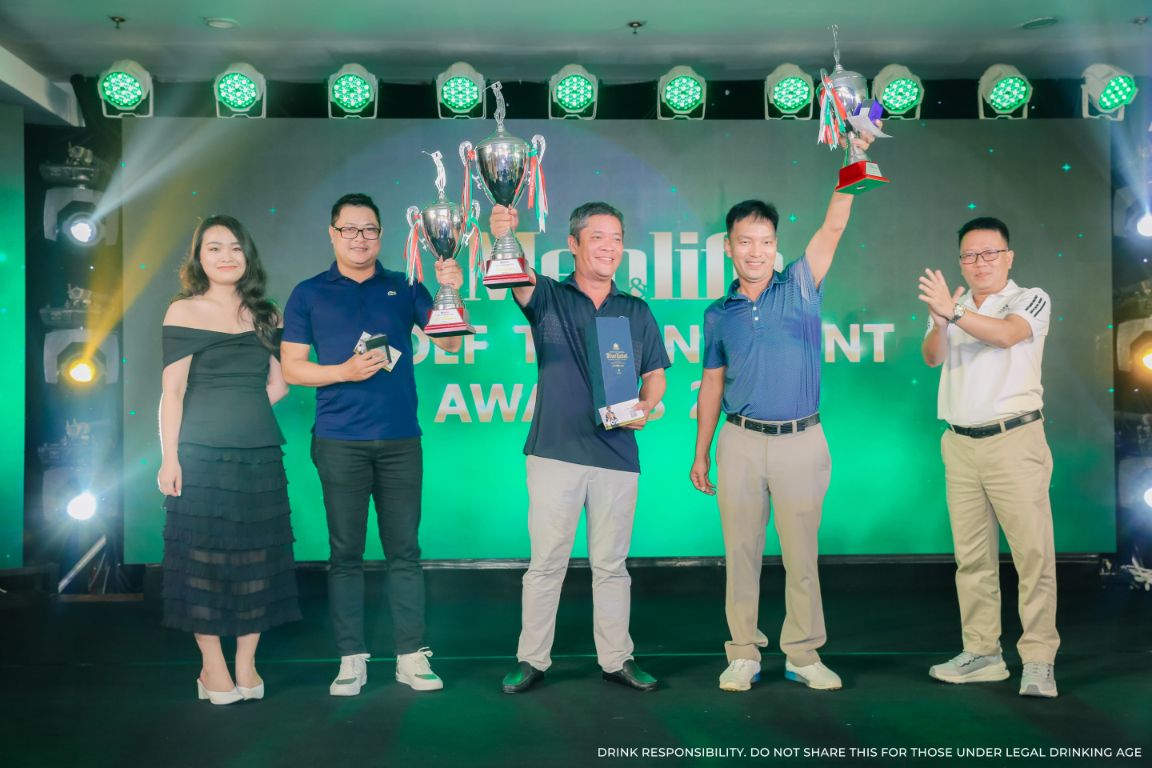 3 golfer đoạt giải của bảng A  Vũ Anh Quân Lưu Văn Thanh và Đào Quốc Phong Men&life Golf Tournament 2022: Thành công trọn vẹn với sự tranh tài sôi nổi giữa 144 golfer