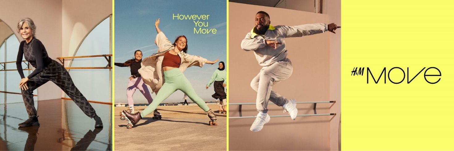 HM Move 1 H&M ra mắt thương hiệu H&M Move cùng Jane Fonda và JaQuel Knight