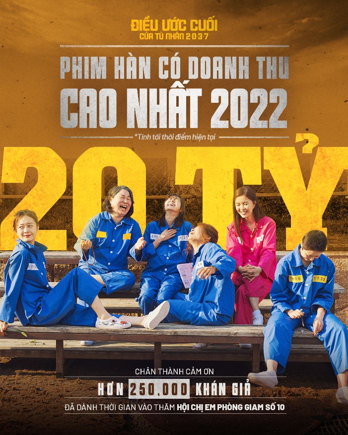 MG TOP BO PHIM HÀN 2022 1 Điều Ước Cuối Của Tù Nhân 2037 trở thành phim Hàn có doanh thu cao nhất 2022 tại Việt Nam