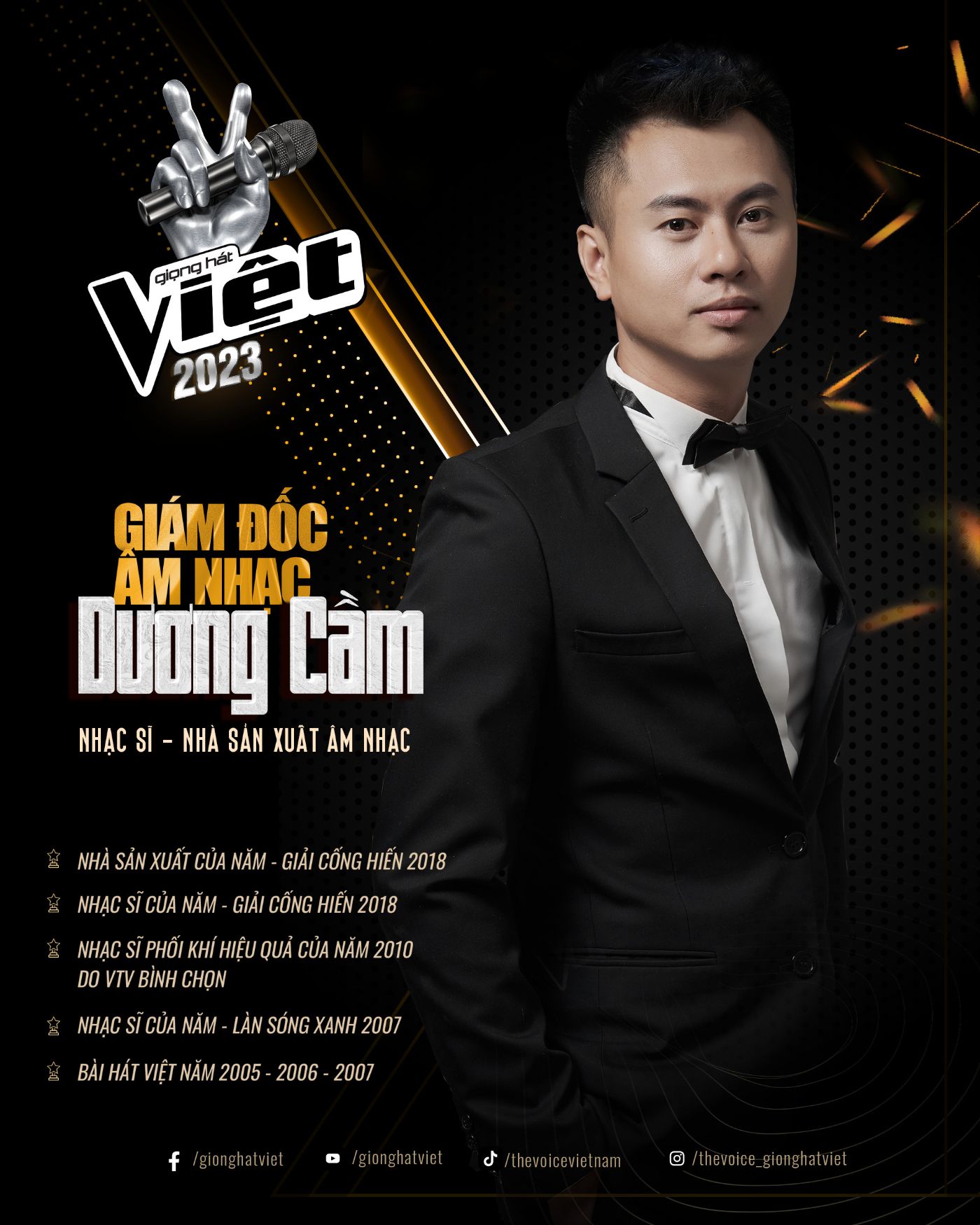 GDAM Duong Cam 1 Giọng hát Việt 2023 đổi chủ, chính thức công bố Giám đốc Âm nhạc mới