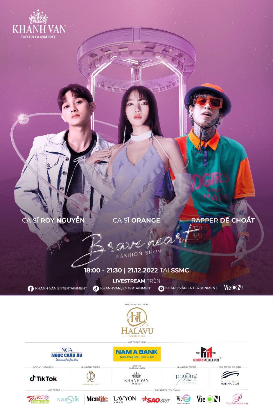 Poster cac ca si tham gia trinh dien Bật mí dàn nghệ sĩ tham gia biểu diễn tại show thời trang của Hoa hậu Khánh Vân